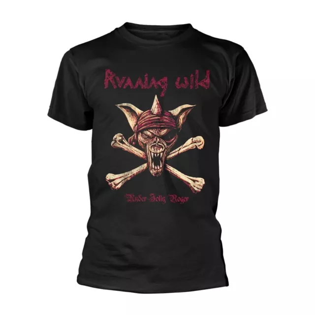 RUNNING WILD - UNDER JOLLY ROGER (CROSSBONES) BLACK T-Shirt XX-Large