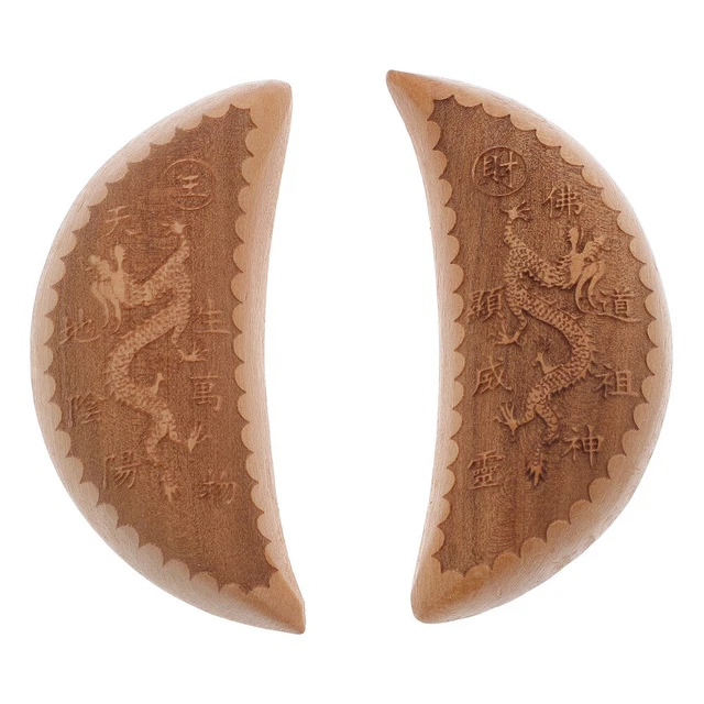 1 paio di tazze sacre della divinità del legno tazze yin e yang fornitura femminile tazza