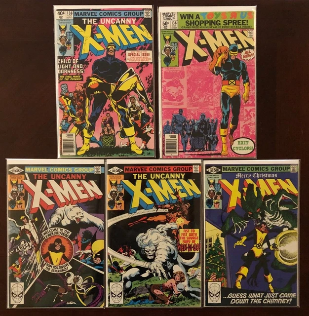 5 issue UNCANNY X-MEN #136 138 139 140 143 LOT! VINTAGE 1980 DARK PHOENIX! BYRNE