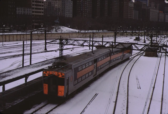 ICG Illinois Central Gulf Electric Suburban Car Original Kodachrome Kodak slide