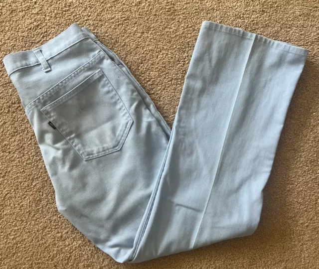 Levi’s Sta-Prest BIG E Blue Pants Sz 33 Black Tag 60's/70’s Vintage Retro Jeans