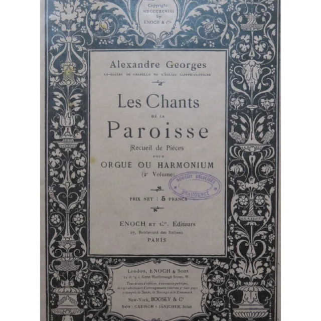 GEORGES Alexandre Les Chants de la Paroisse No 2 Orgue ou Harmonium ca1898