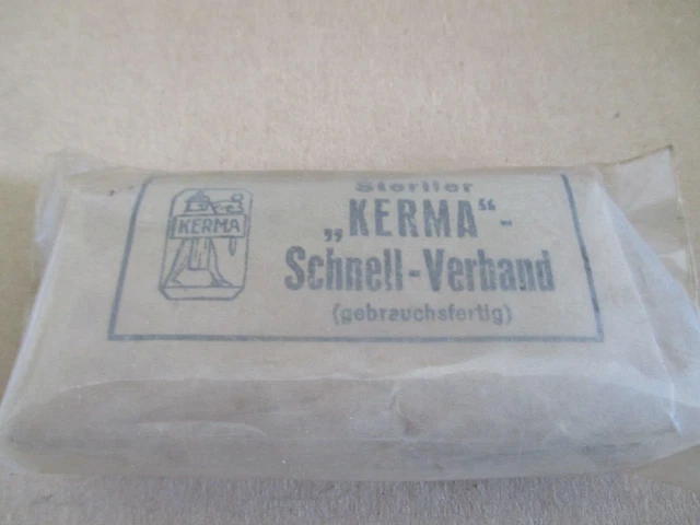 Verbandszeug Steriler "Karma" Schnell-Verband gebrauchsfertig aus den 50er/60er