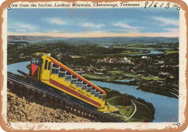 Metal Sign - Tennessee Postcard - View from the incline, Lookout Mountain, Chat