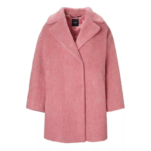 WEEEKND MAX MARA Pink Mohair Wool Blend Caraibi Coat Size 10 Retail $865 NWD