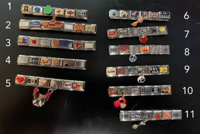 Italian charms - The Beatles  |  Random set of 6 charms  |  Collect them all!