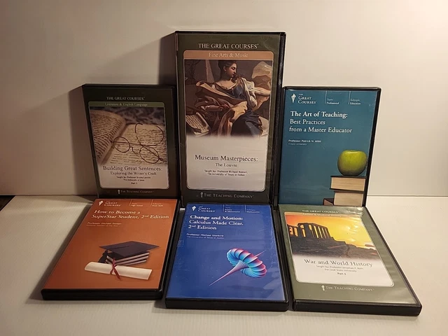 The Great Courses 6 Different Courses, War and world history+ More Dvd's Only