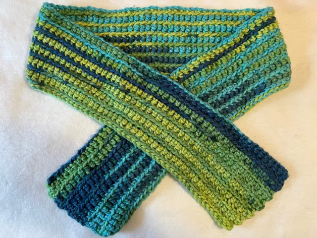 hand crocheted scarf. 64”x 6” Scarf. Wow. Handmade Gift Idea