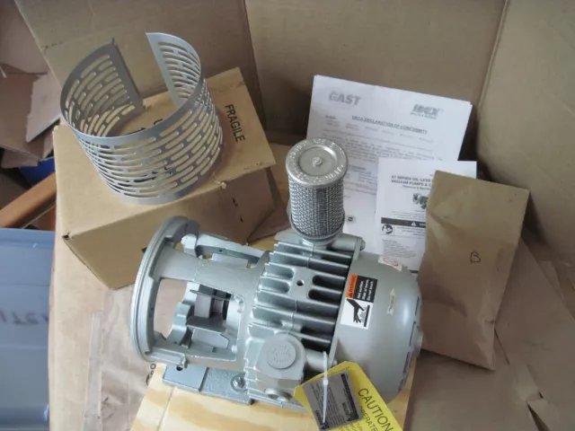 Gast 2567-P102 Rotary Vane Vacuum Pump Motor Separate Drive