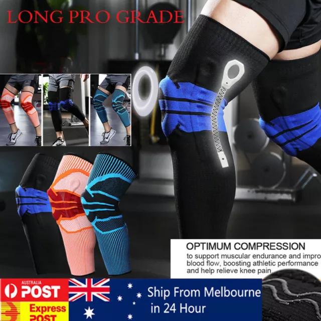 Knee Sleeve Gym Joint Pain Arthritis Relief  Compression Brace Support PRO LONG