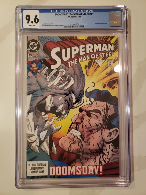 Superman Man of Steel 19 CGC 9.6, DC Comics 1993 Doomsday