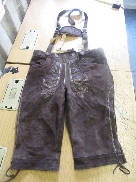 Pantaloni In Pelle Trachten Vintage Austriaci Octoberfest Pantaloni In Pelle Uk 35" Pantaloni In Pelle Trachten Vintage Austriaci Octoberfest Pantaloni In Pelle Uk 35"