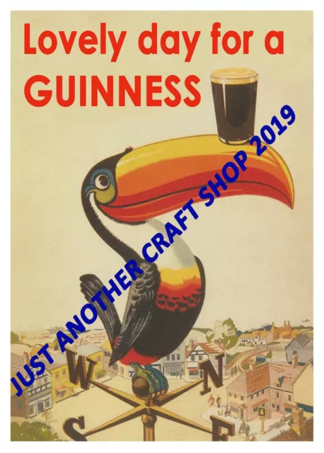 Guinness Retro Vintage Toucan A3 Size Poster Advert Sign High Quality 42cm x 30c