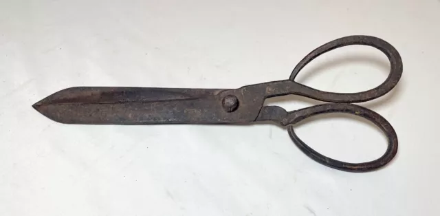 LARGE early 19th century antique hand wrought iron blacksmith shears scissors
