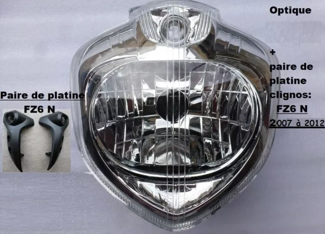 Optique Phare Platines Fz6 Fz6 N Fz6N S2 2007 2008 2009 2010 2011 2012 Neuf