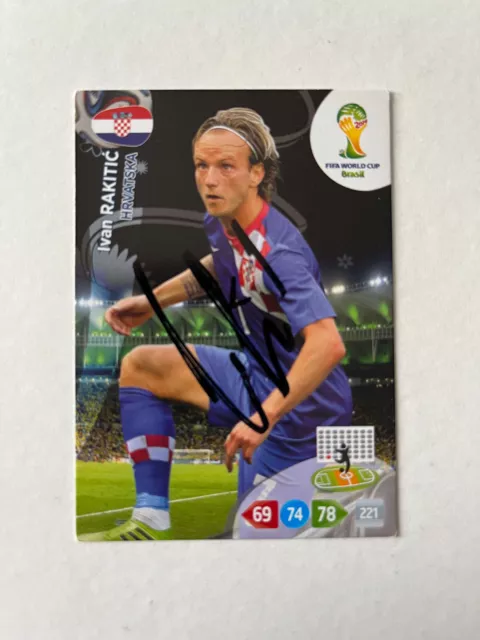 Hand signed football trading card of IVAN RAKITIC, BARCELONA FC autograph