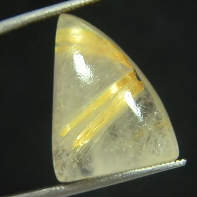 13.80Ct Natural Rutilated Quartz Golden needle Cabochon Gemstone For Jewelry