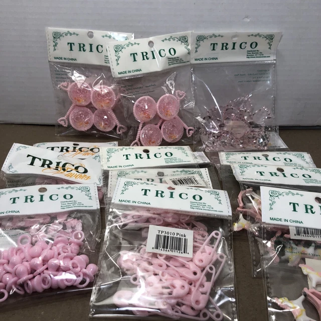 Trico Baby Girl Mini Shower Charms Craft Favor Supplies Rattles Rocking Horses +
