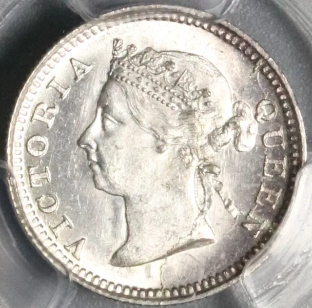 1897 PCGS MS 64 Mauritius 10 Cents Victoria Silver Coin (21090401C)