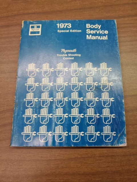 1973 Special Edition Plymouth Body Service Manual Trouble Shooting Contest Rare