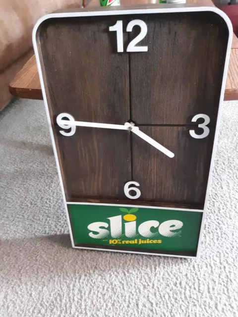 Vintage Slice Hanging Wall Clock Sign Advertisement C19 RARE!