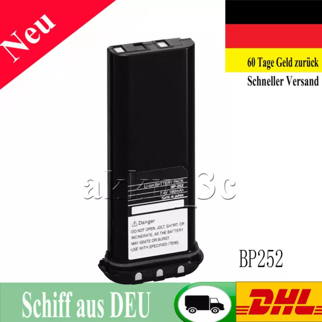 Ersatz Akku für Icom BP252 BP-252 980 mAh Li-Ion Battery Batterie batteria accu