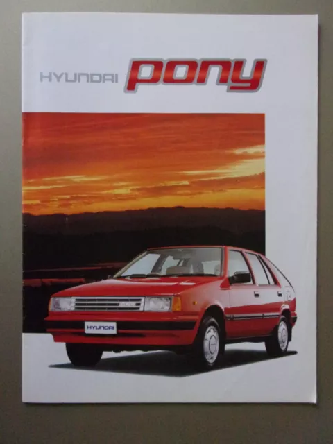 HYUNDAI PONY orig 1987 UK Mkt Full 22pp Sales Brochure