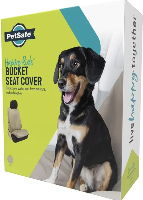 PetSafe 62315 Solvit Happy Ride Waterproof & Washable Bucket Tan Pet Seat Cover