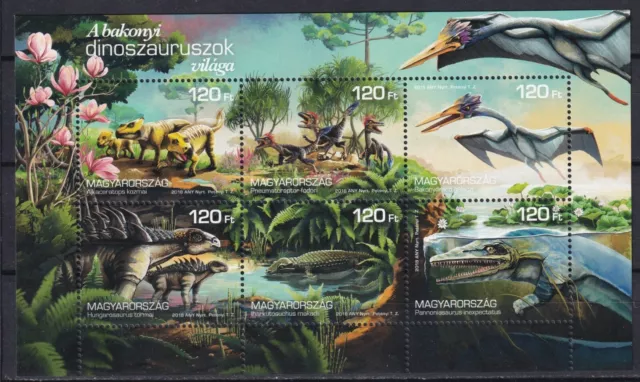 Hungary 2018 Dinosaurs MNH sheet