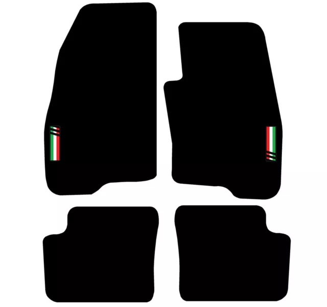 For Fiat Grande Punto & Abarth 05 to 2009 Tailored Carpet Car Floor Mats w/ logo