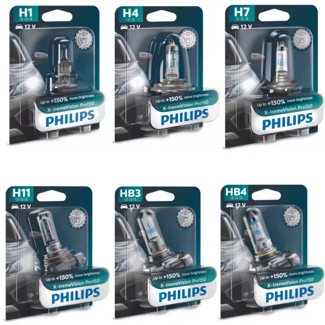 PHILIPS H1 X-TREMEVISION Pro150 Headlight Halogen Bulbs 12258XVPS2 3500K 2- Pack $34.99 - PicClick