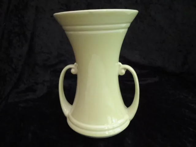 Beautiful Vintage Abingdon USA  #152 Pottery Yellow Large Urn Vase With Handles