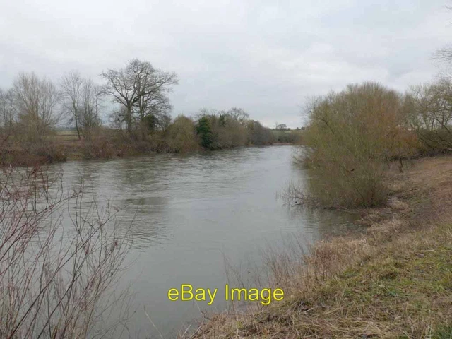 Photo 6x4 The River Wye at the Weir Garden Canon Bridge The river was in  c2015