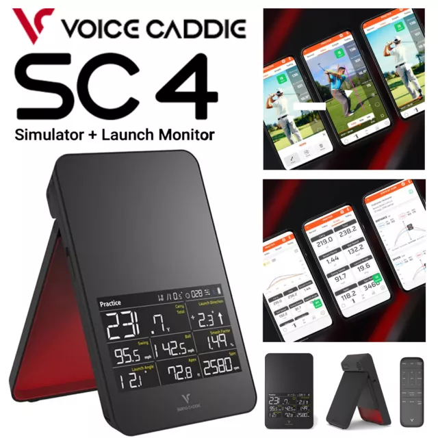 Voice Caddie SC4 Simulatore di golf + Dispositivo monitor di lancio - NUOVO! 2023