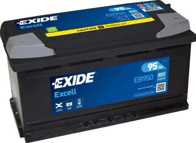 Exide EB950 Excell 12V 95Ah 800A Autobatterie inkl. 7,50 € Pfand