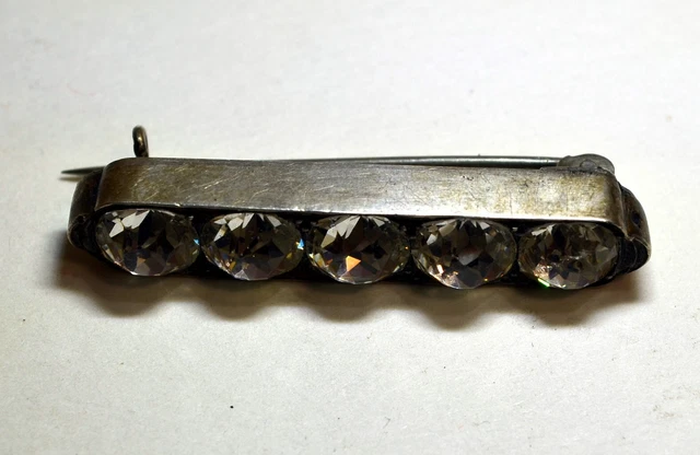 Belle Broche Double En Argent Massif Du Début Du 20ème Siècle - Occasion, Bon état