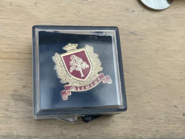 Vintage Glencoe Crest Pin Badge Coat of Arms Scottish Clan Memorabilia