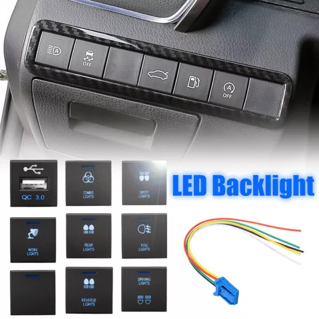 12V Druckknopfschalter LED Lichtsteckdose Kabel Für Toyota Rav4 Corolla Cross