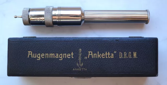 Augenmagnet "Anketta", Augenarzt Instrument Medizin D.R.G.M., 1. Hälfte 20. Jhd.