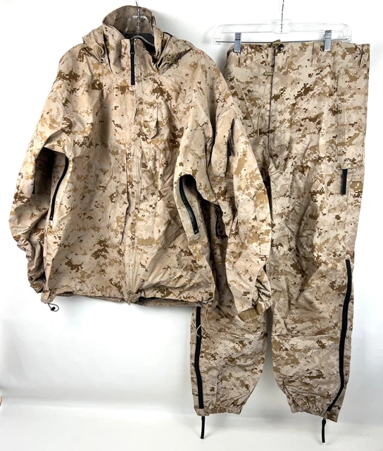USMC Lightweight Exposure Gore-Tex Jacket Pants Set Desert MARPAT Large Regular