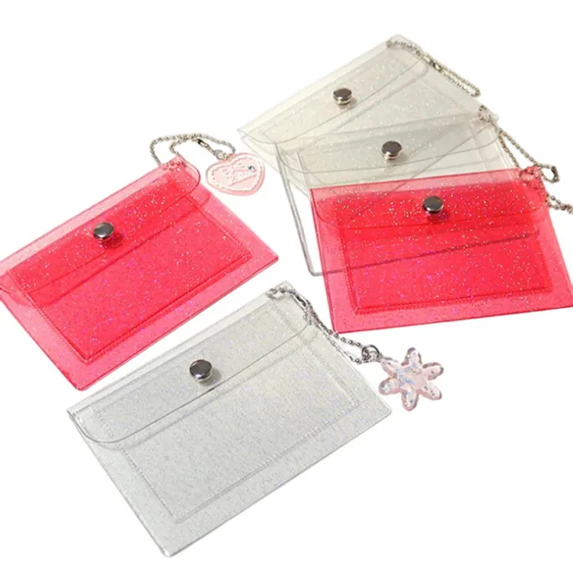 Transparent Waterproof PVC Girls Card Case Business Card Holder Credit Card BYB