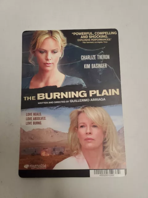 The Burning Plain BLOCKBUSTER SHELF DISPLAY DVD BACKER CARD ONLY 5.5"X8"