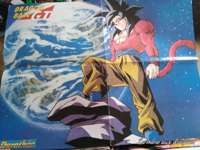 Grand Poster Dragon Ball GT Dorothée magazine mangas vintage Goku Baby Vegeta