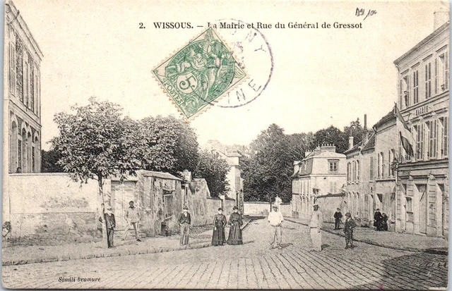 91 WISSOUS - la mairie et rue du general Gressot.
