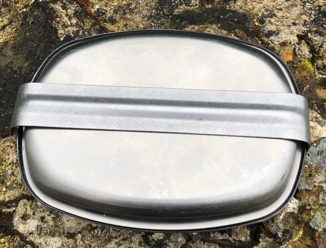 Gamelle Militaire à 3 Compartiments Avec Couverts En Aluminium - Équipement De Soldat, Occasion