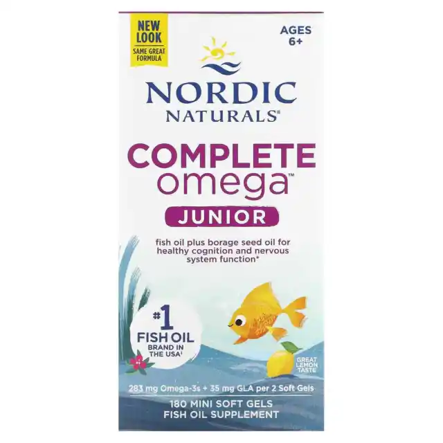 Nordic Naturals Supporto cervello completo Omega Junior, 283 mg limone - 180 softgels