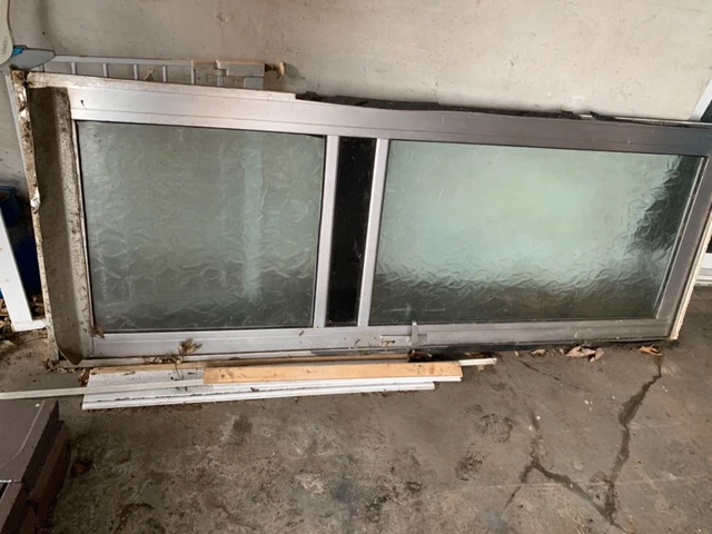 aluminium door in frame, shed greenhouse