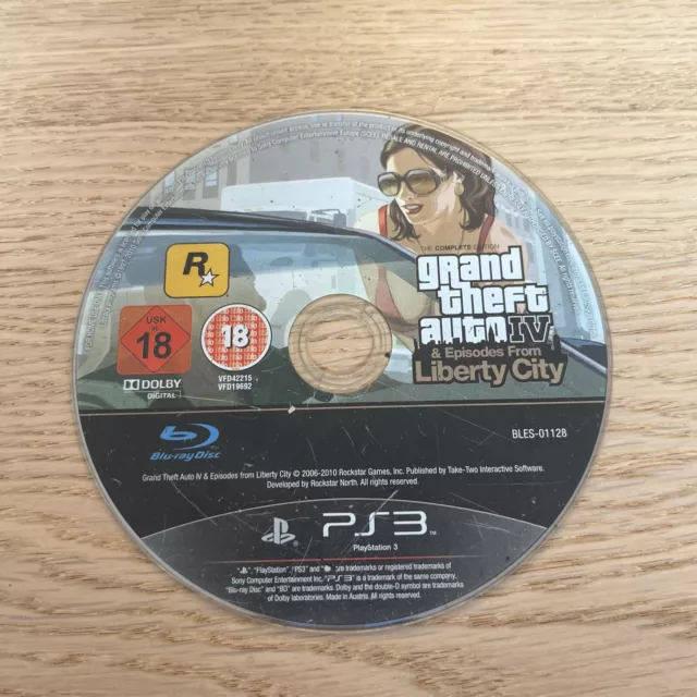 GTA IV Grand Theft Auto 4 Edition Episodes From Liberty City PS3 Cd Seul Loose