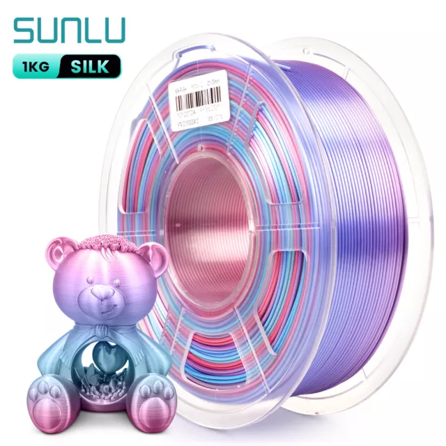 SUNLU PLA+ SILK Rainbow Filament Für 3D-Drucker 1KG 16Meter/Farbe Rainbow #02