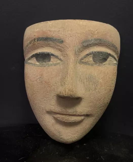 Wooden Face Mask of Queen Hatshepsut carved from Ancient Egyptian Antiquities BC